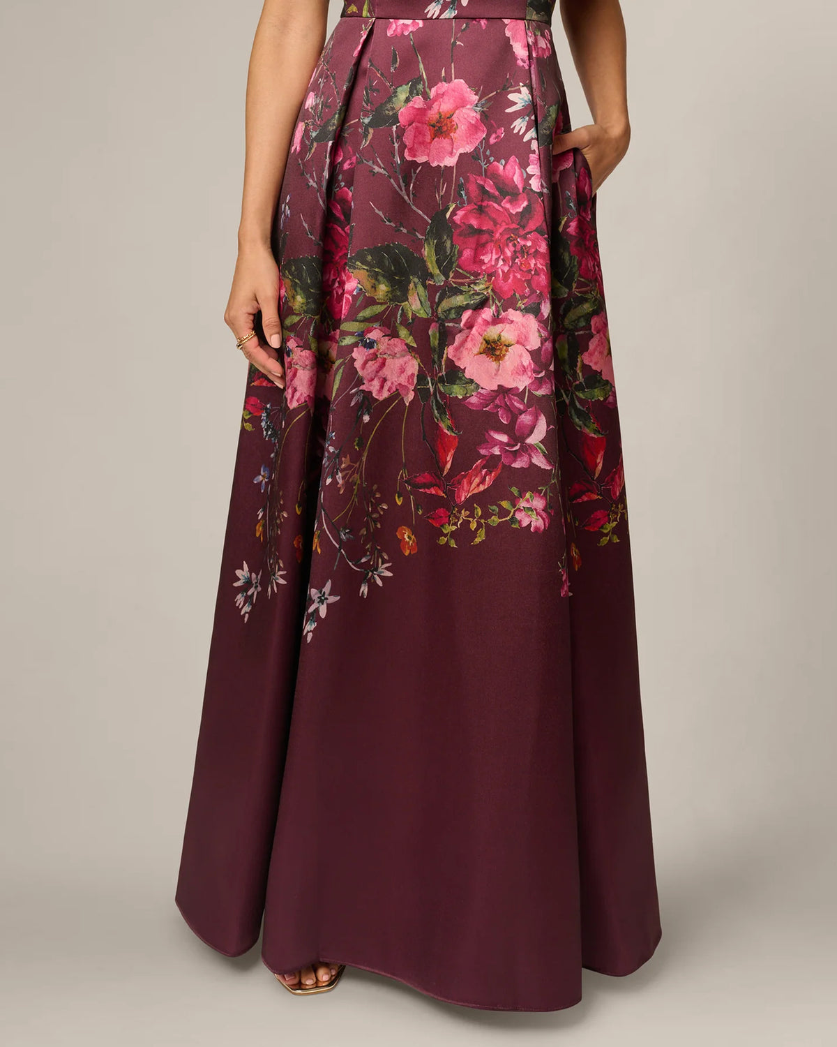 off-shoulder a-line maxi mother of the bride dress - image 4
