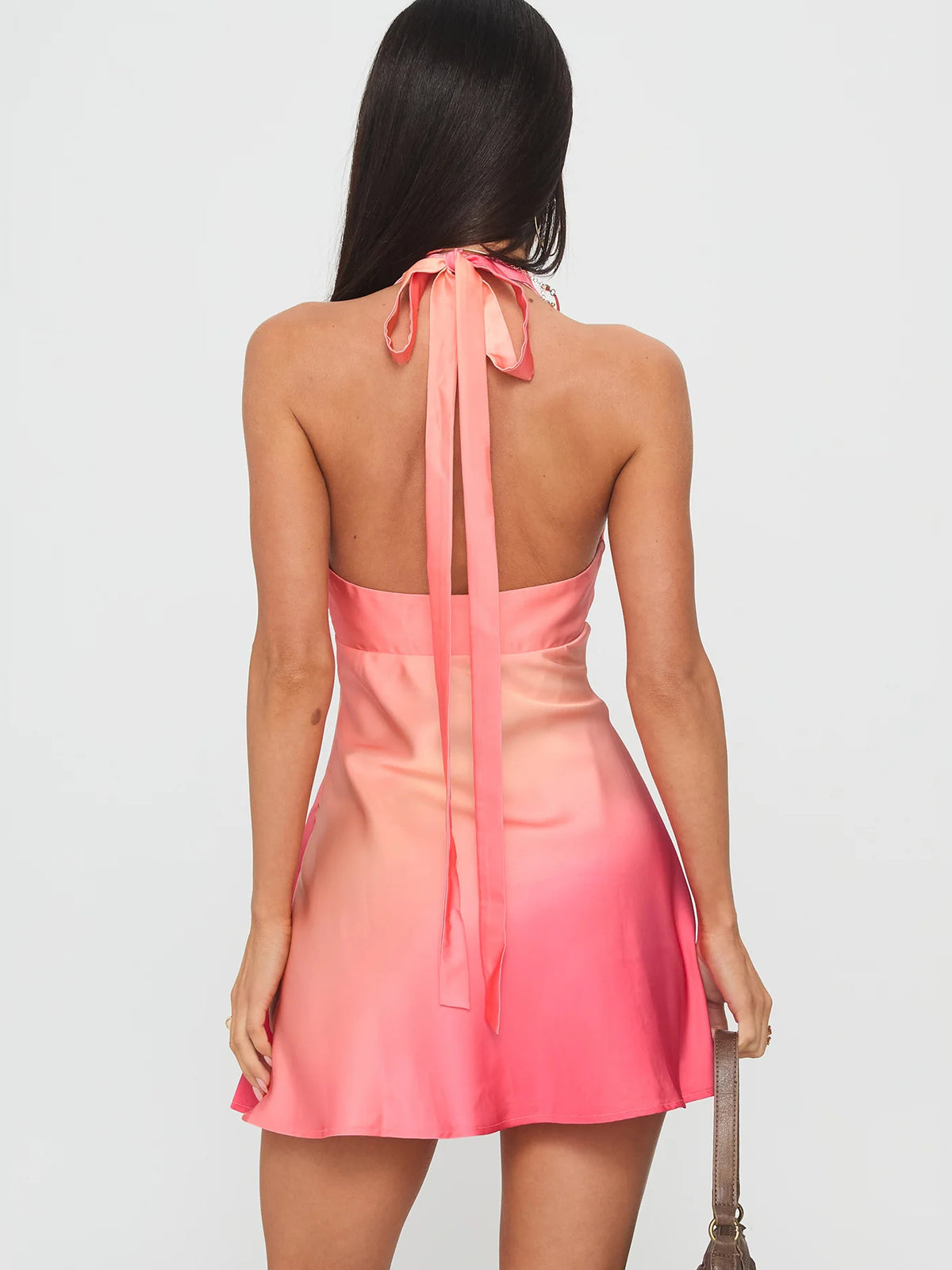 Multi mini homecoming dress, alternate view showing the overall dress design