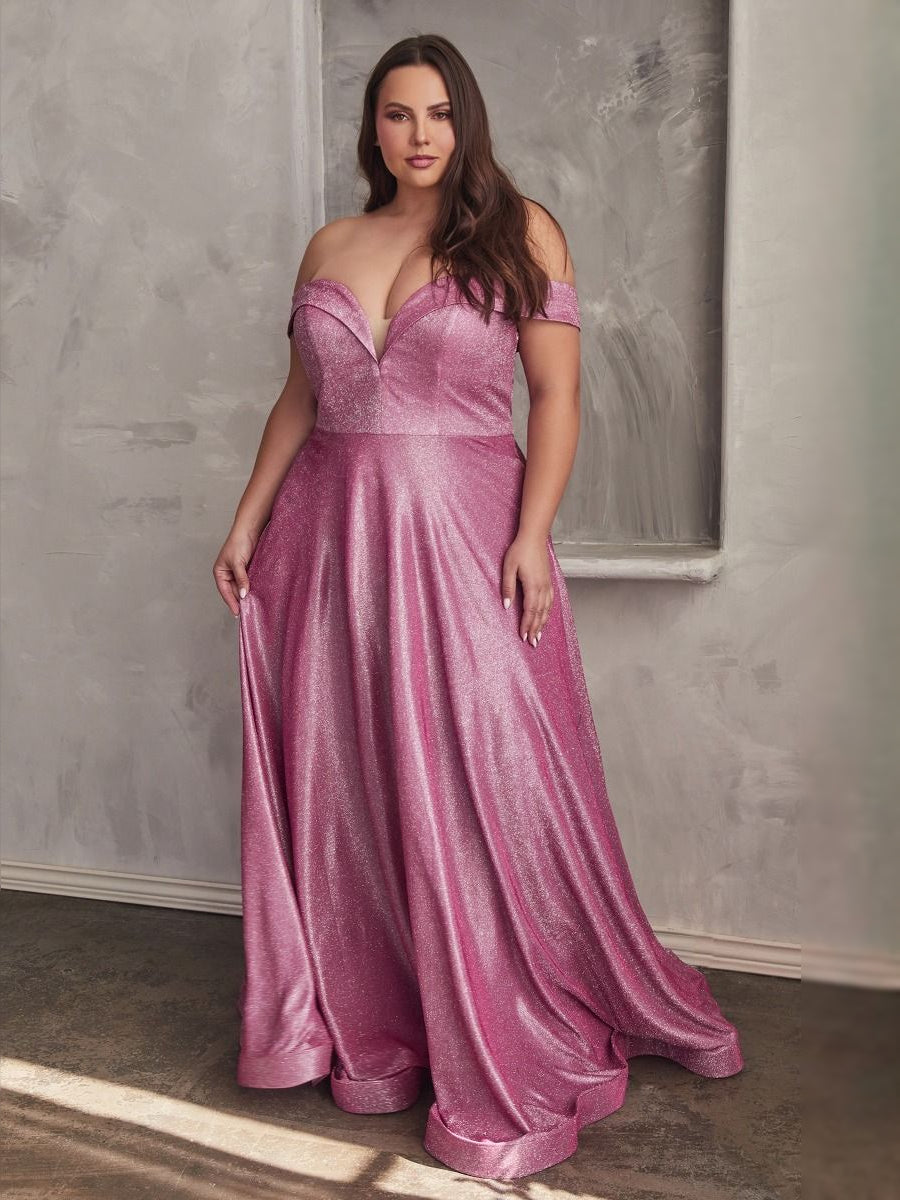 Dusty Pink floor-length prom dress, alternate view showing the overall dress design