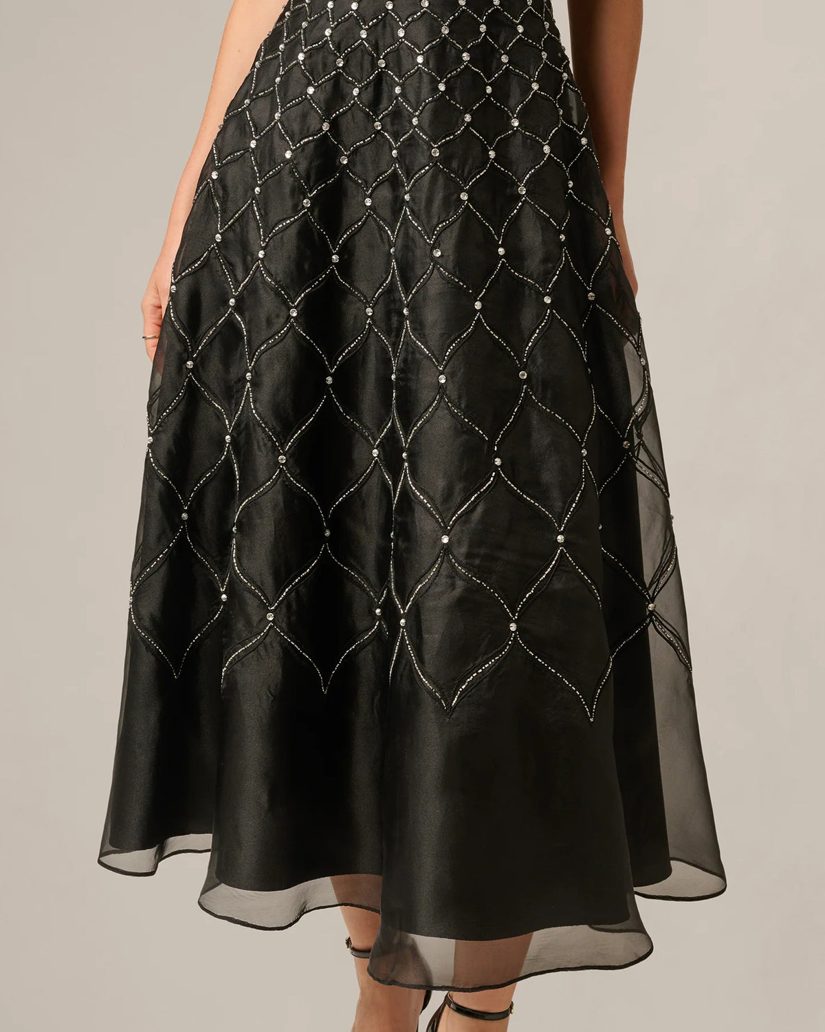 square neck a-line maxi mother of the bride dress - image 4