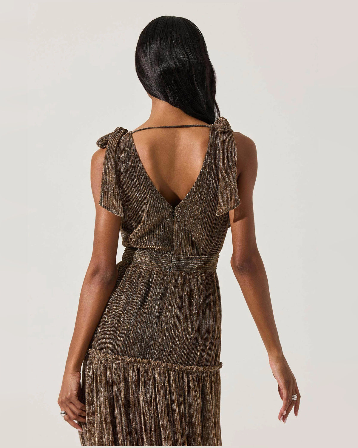 v-neck a-line maxi formal dress - image 4