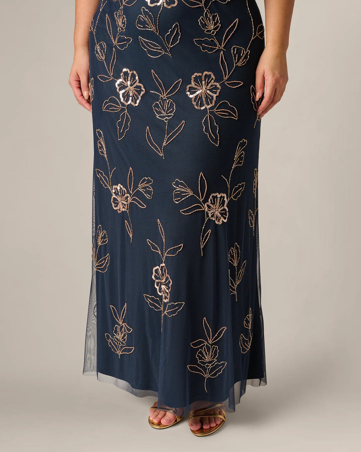 flutter-sleeve a-line maxi mother of the bride dress - image 4