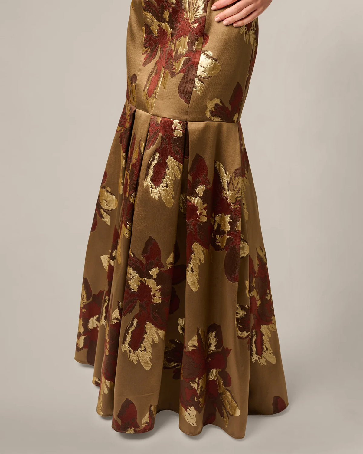 strapless a-line maxi mother of the bride dress - image 4