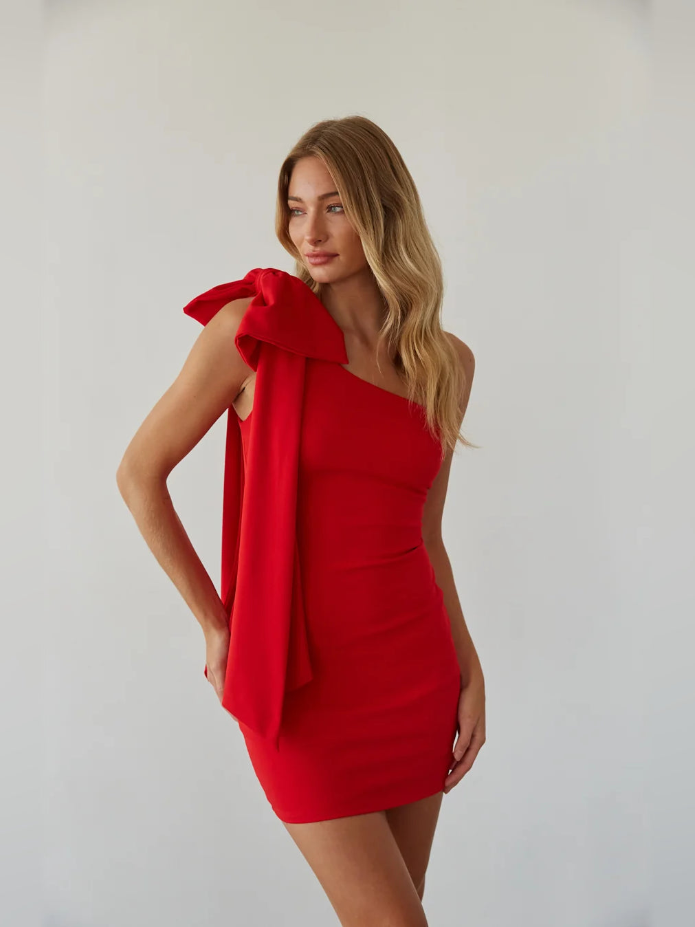 Orange mini homecoming dress, alternate view showing the overall dress design