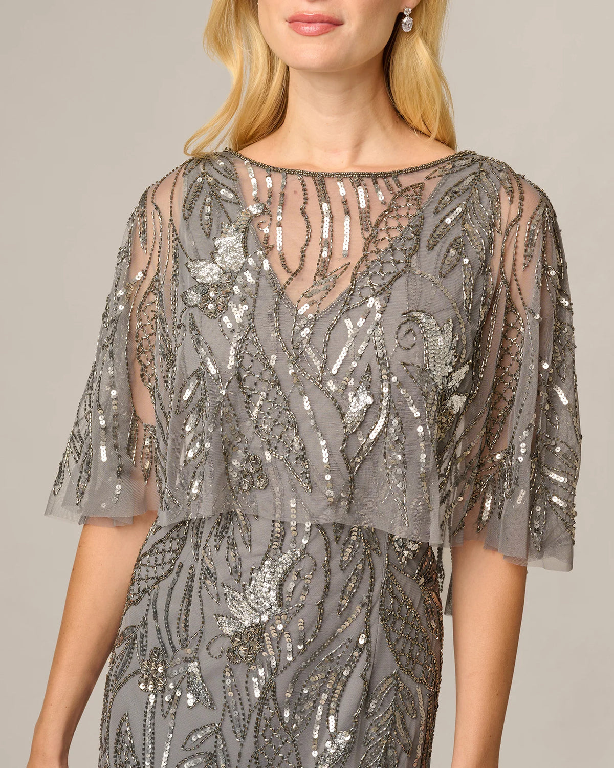 v-neck a-line maxi mother of the bride dress - image 4