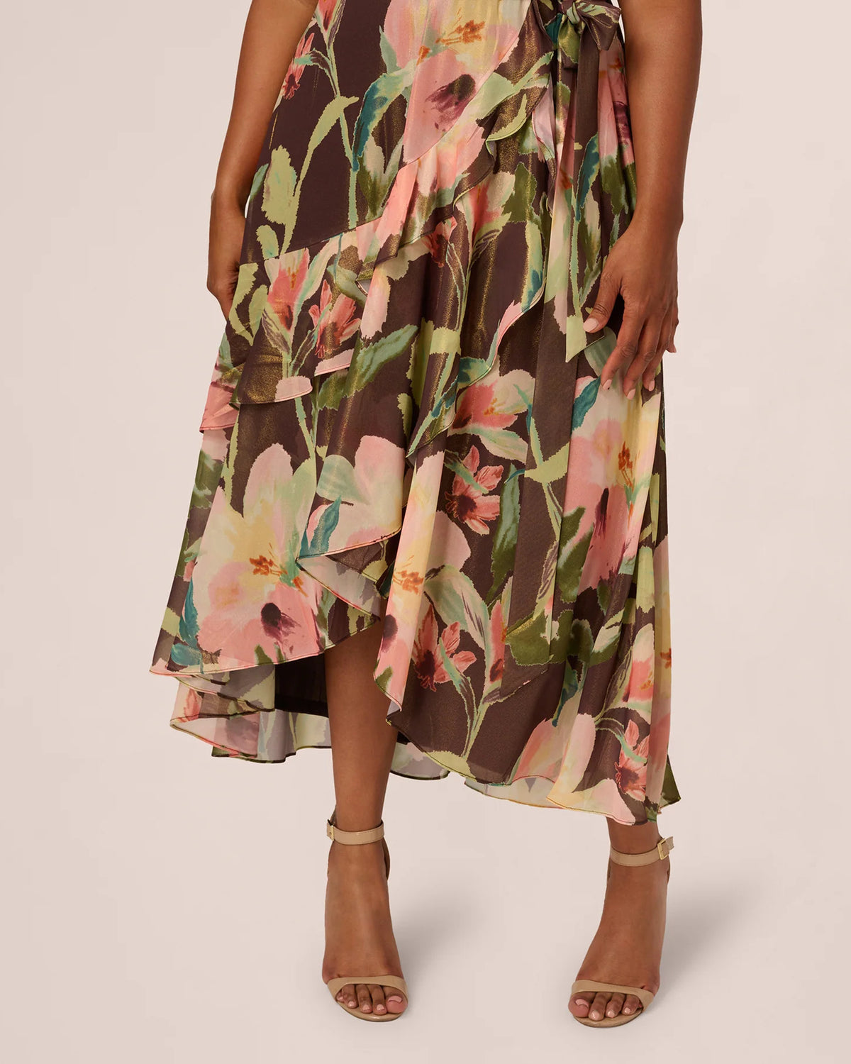 flutter-sleeve a-line midi mother of the bride dress - image 4