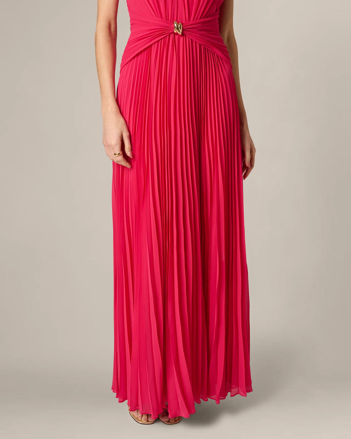 halter neck a-line maxi mother of the bride dress - image 4
