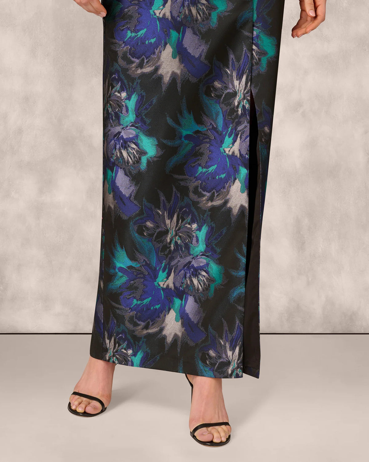 one-shoulder a-line maxi mother of the bride dress - image 4