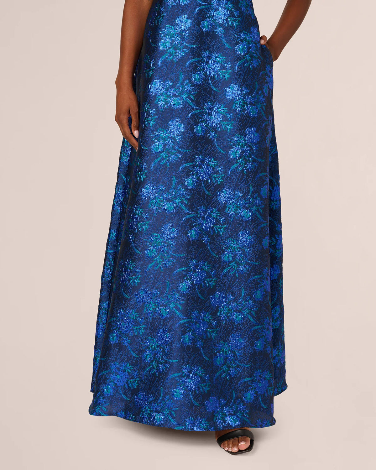 off-shoulder a-line maxi mother of the bride dress - image 4