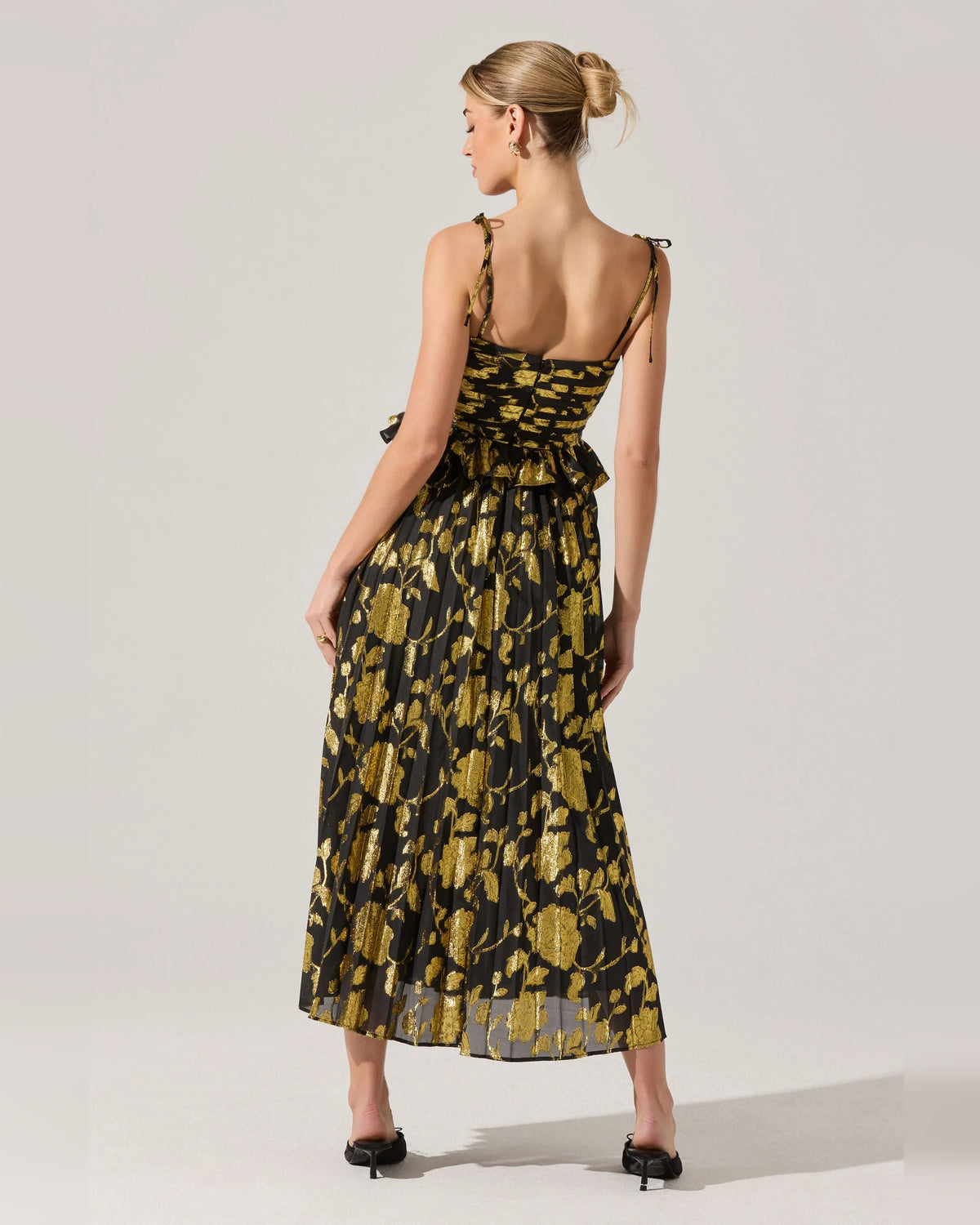 spaghetti strap a-line maxi formal dress - image 4