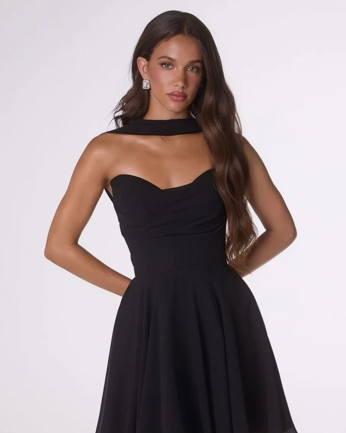 ella a-line strapless chiffon mini homecoming dress - image 5