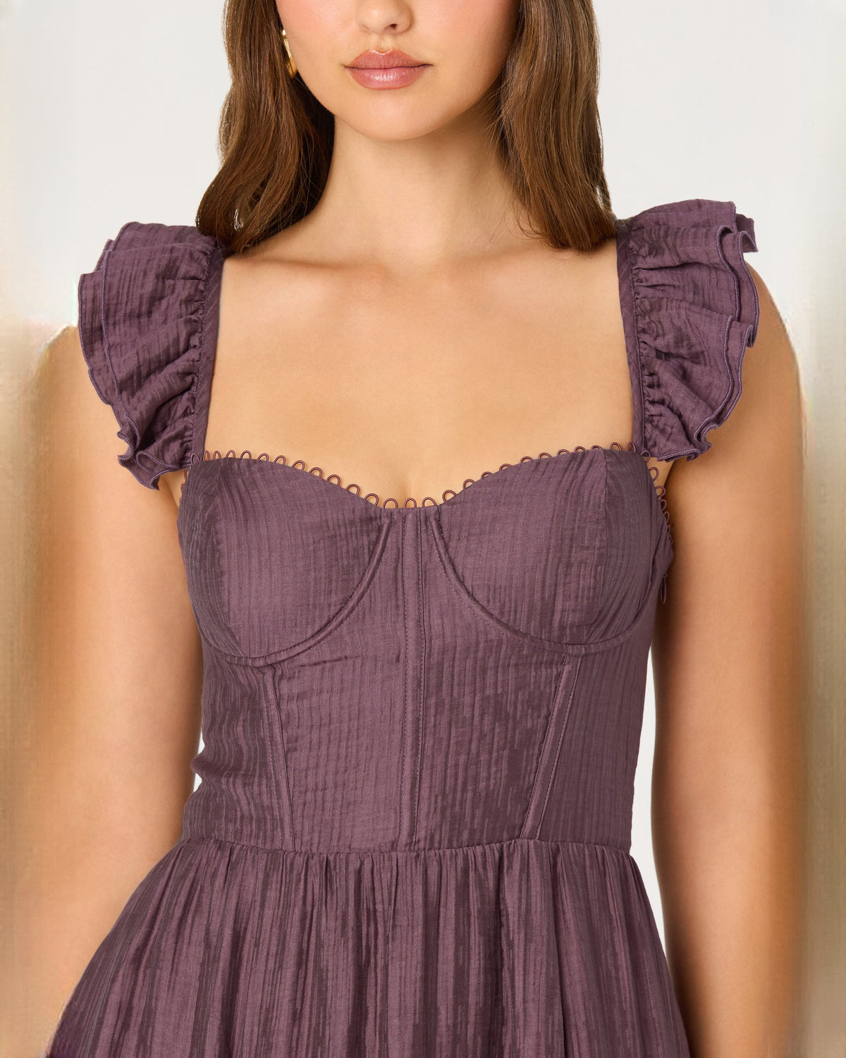 sweetheart structured satin a-line midi bridesmaid dress - image 5