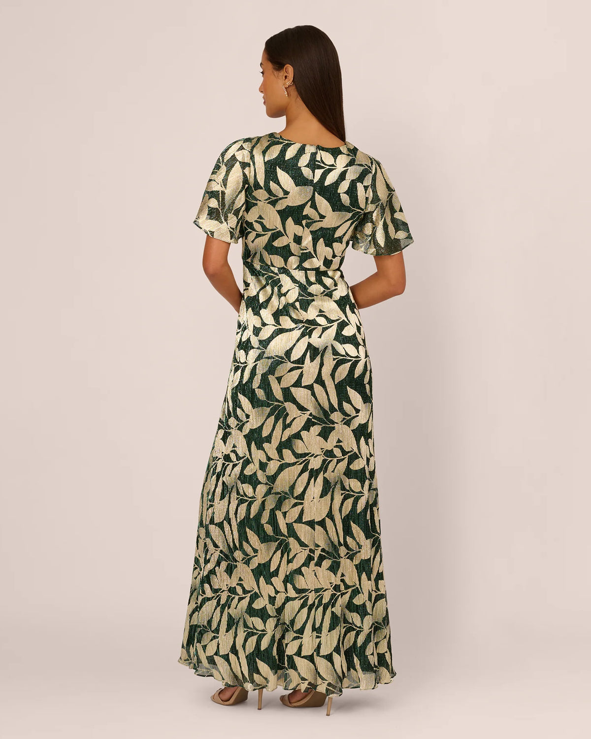 short-sleeve a-line maxi mother of the bride dress - image 5
