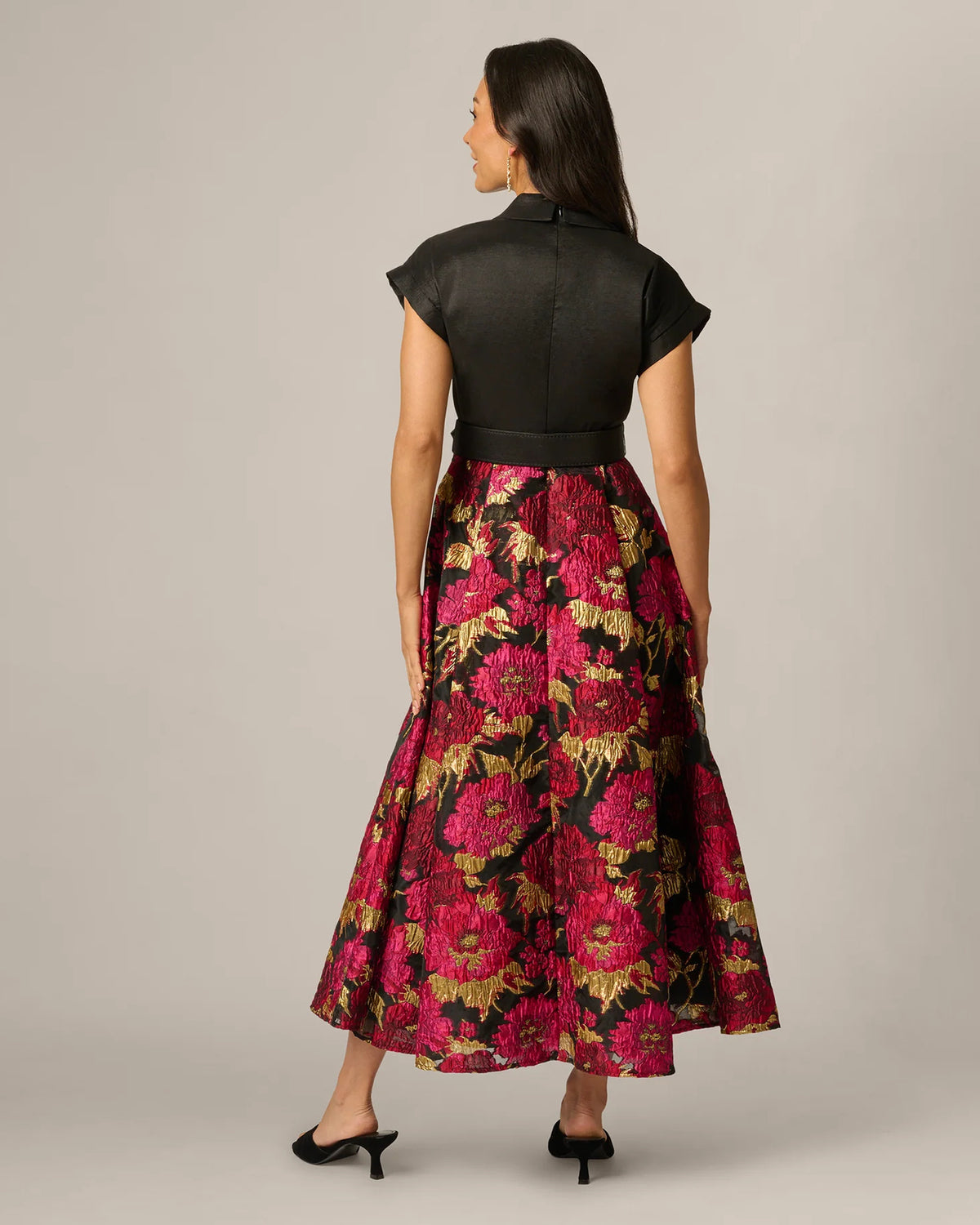 spaghetti strap a-line maxi mother of the bride dress - image 5