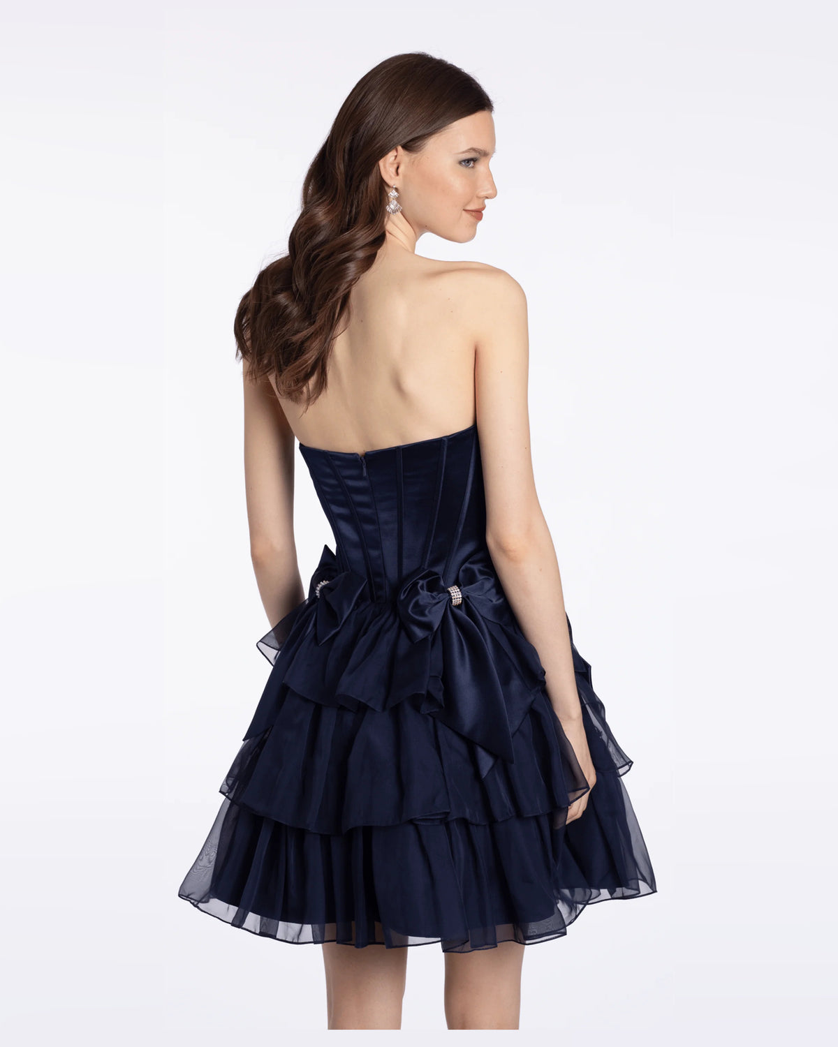 strapless fit-and-flare maxi homecoming dress - image 5