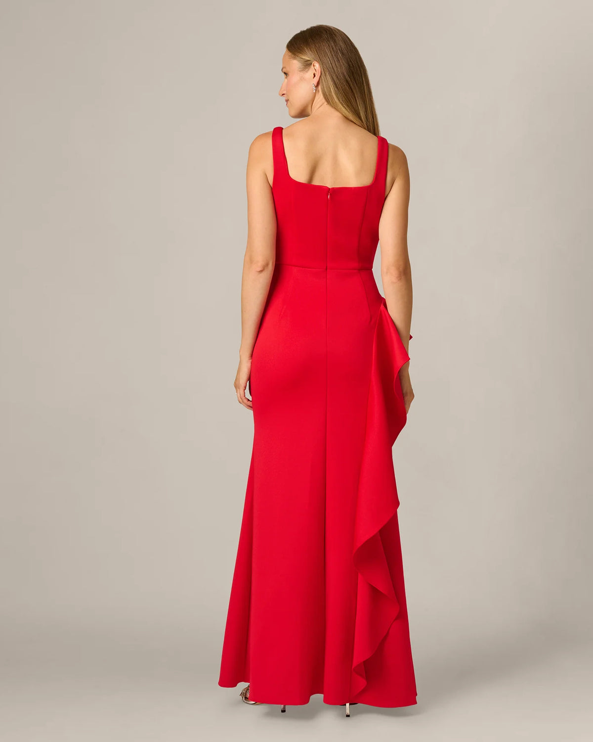 square neck a-line maxi mother of the bride dress - image 5