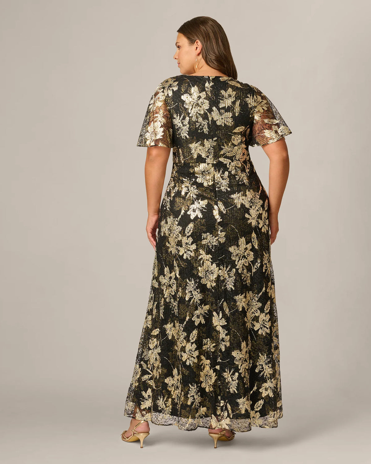 spaghetti strap a-line maxi mother of the bride dress - image 5