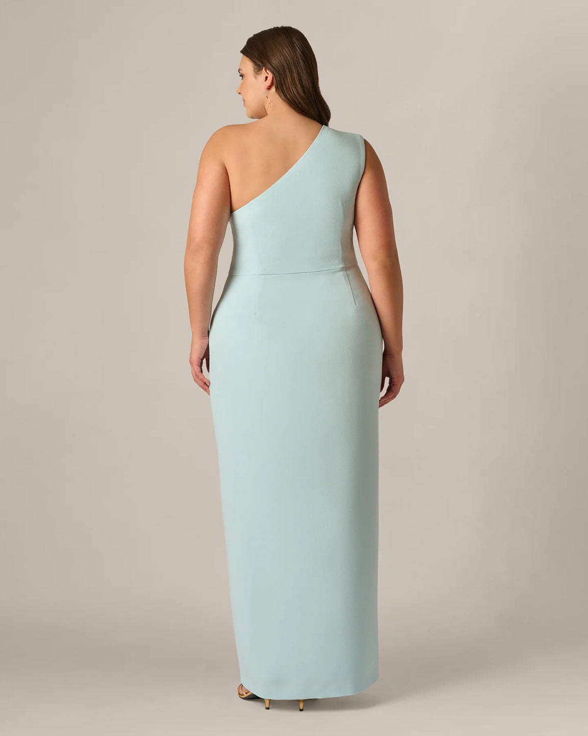 one-shoulder a-line maxi mother of the bride dress - image 5