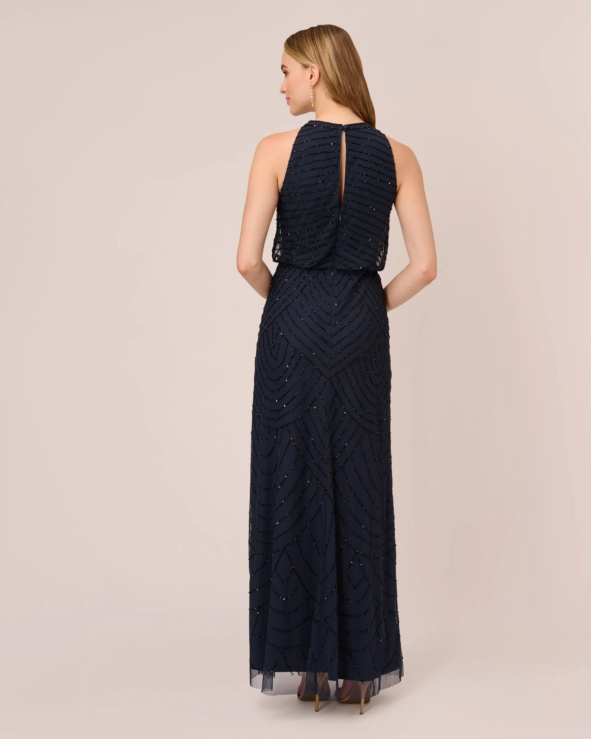 halter neck column floor-length mother of the bride dress - image 5