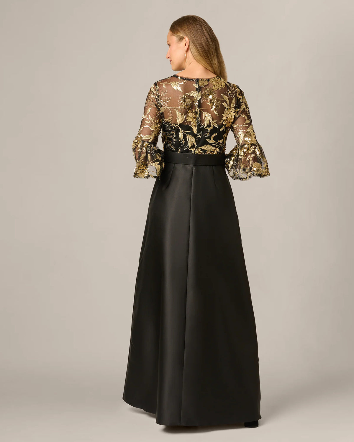 spaghetti strap a-line maxi mother of the bride dress - image 5