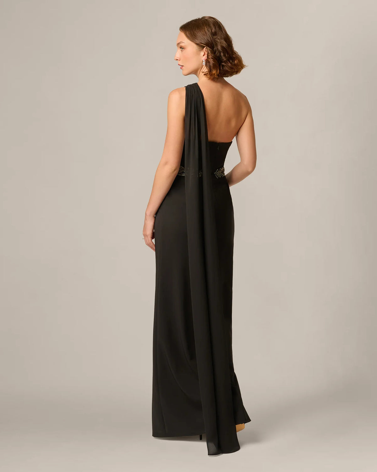 strapless a-line maxi mother of the bride dress - image 5