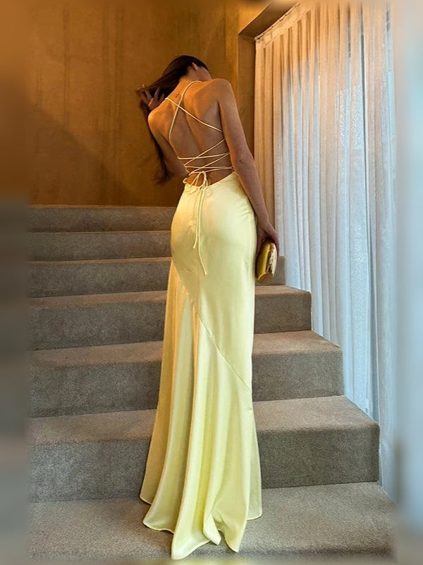 Black sheath floor-length formal dress with draping, alternate view showing the skirt