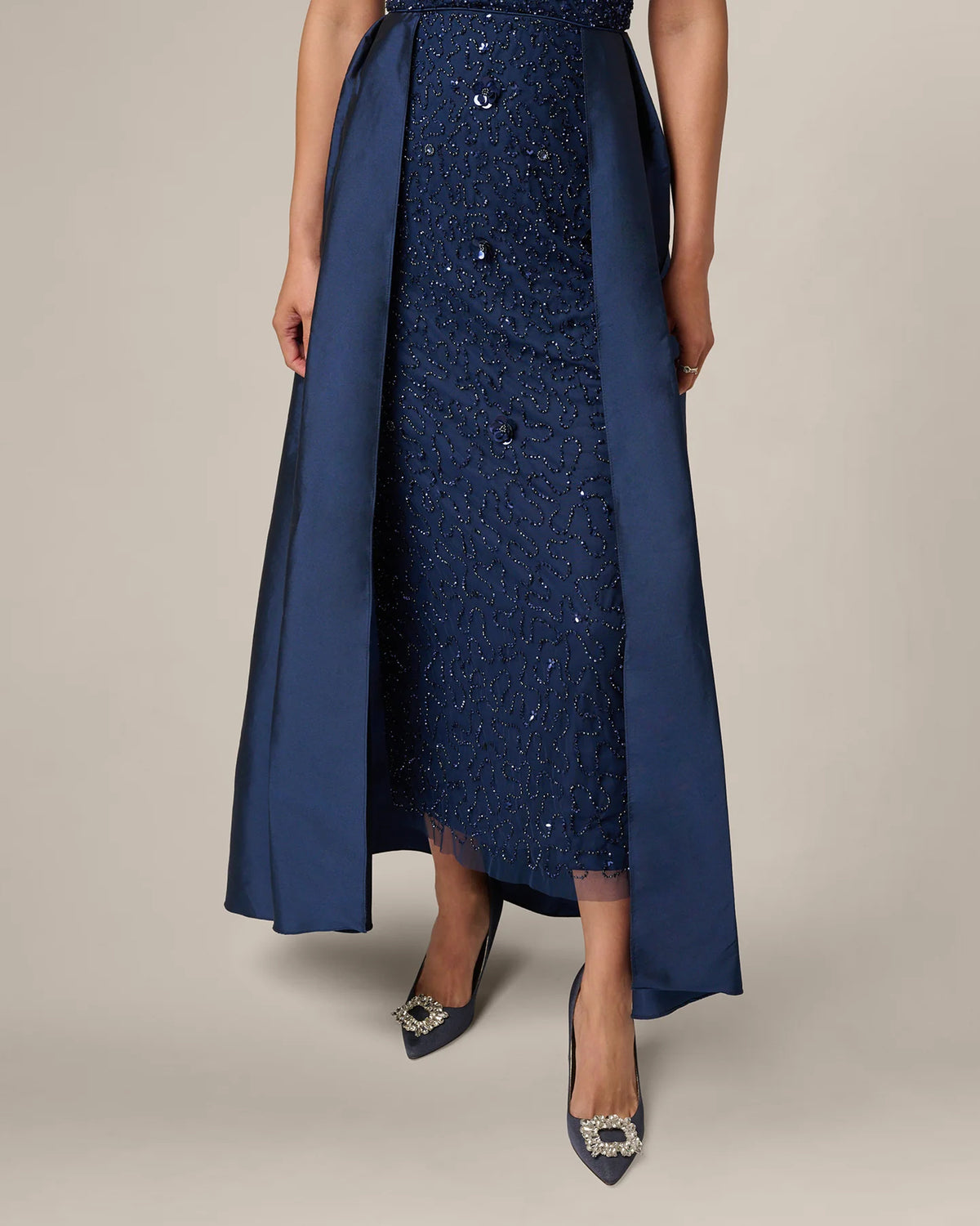 off-shoulder a-line maxi mother of the bride dress - image 5