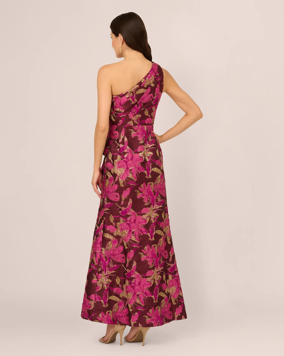 one-shoulder a-line maxi mother of the bride dress - image 5