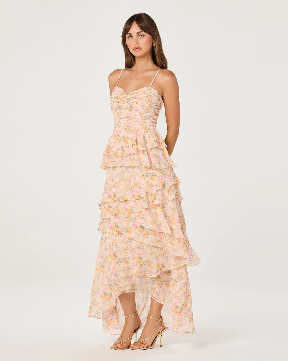 spaghetti strap a-line maxi homecoming dress - image 5