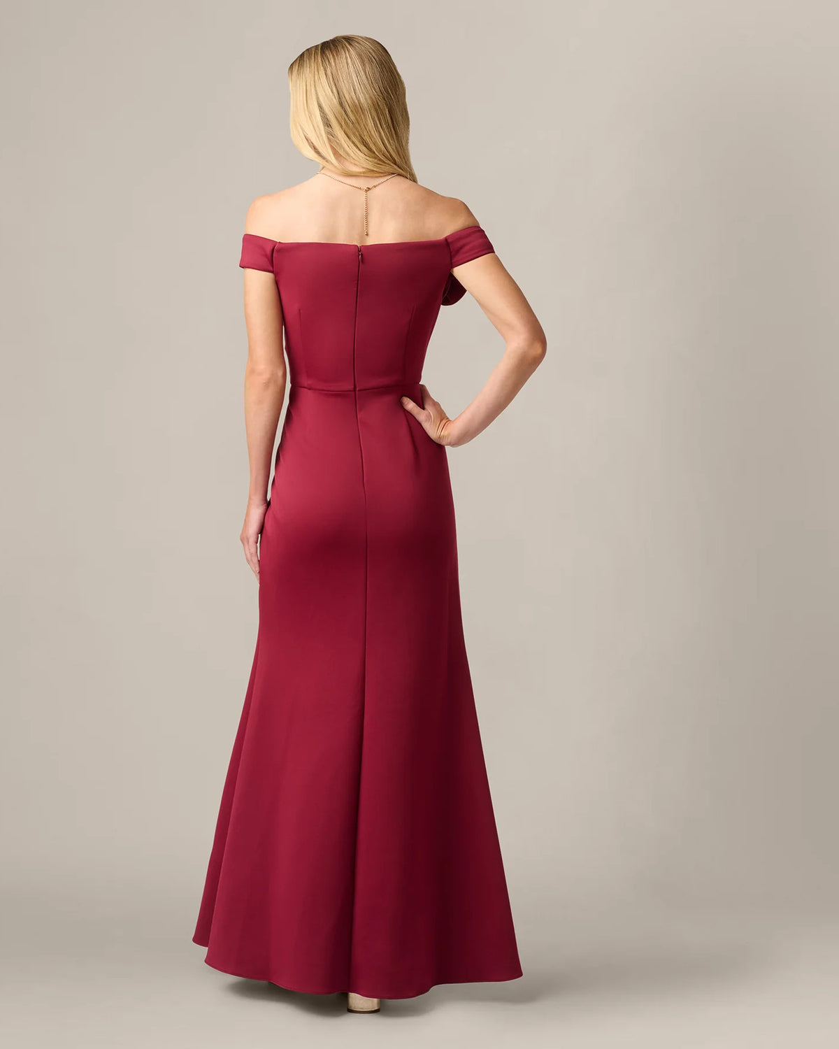 off-shoulder mermaid maxi mother of the bride dress - image 5