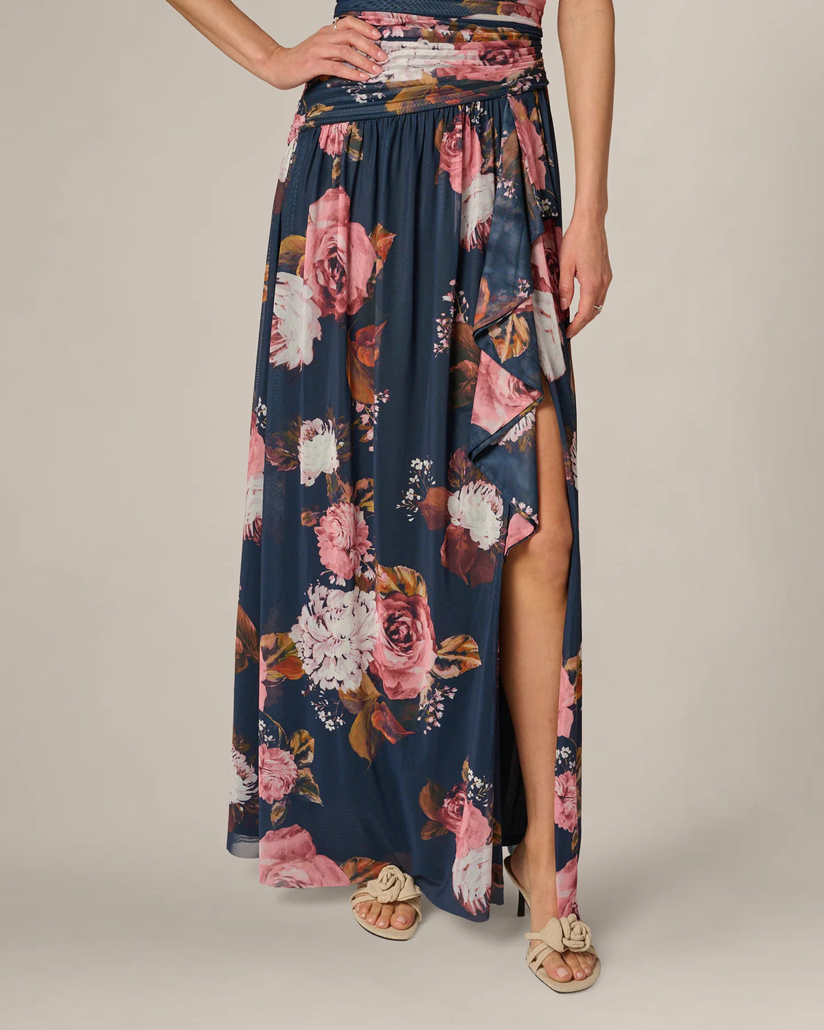 strapless a-line maxi mother of the bride dress - image 5