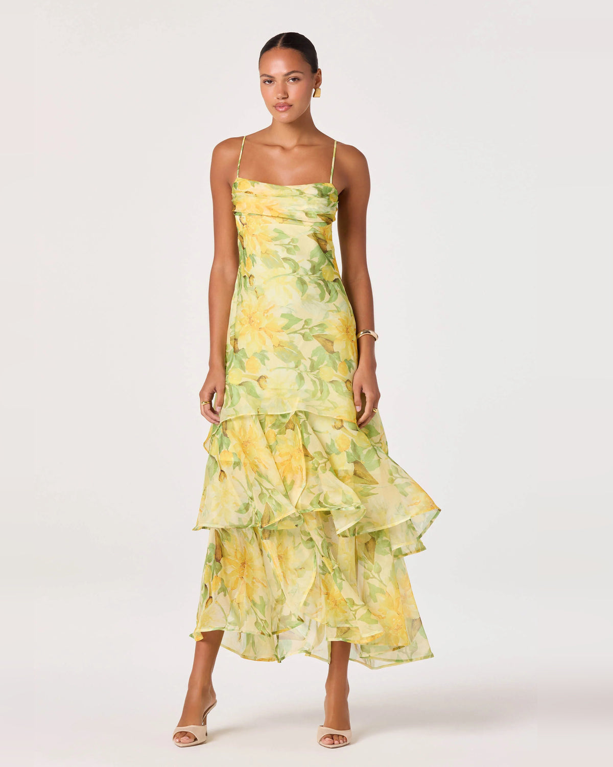 spaghetti strap a-line maxi homecoming dress - image 5