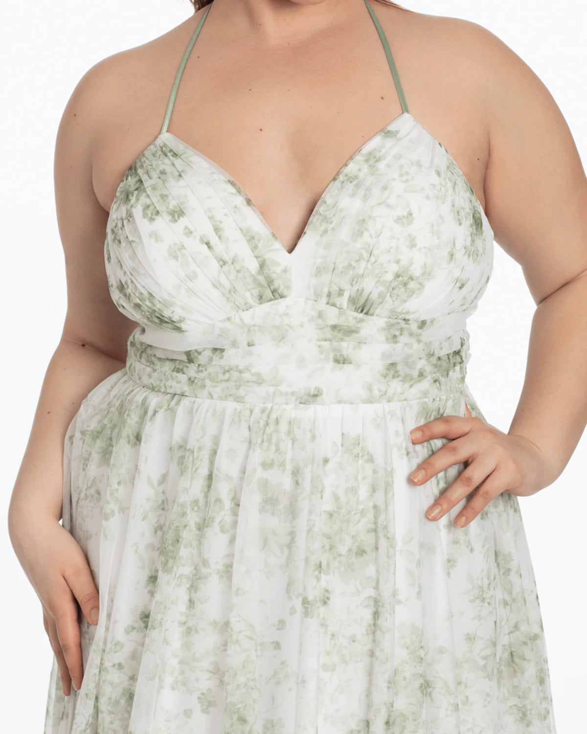 halter neck a-line maxi prom dress - image 5