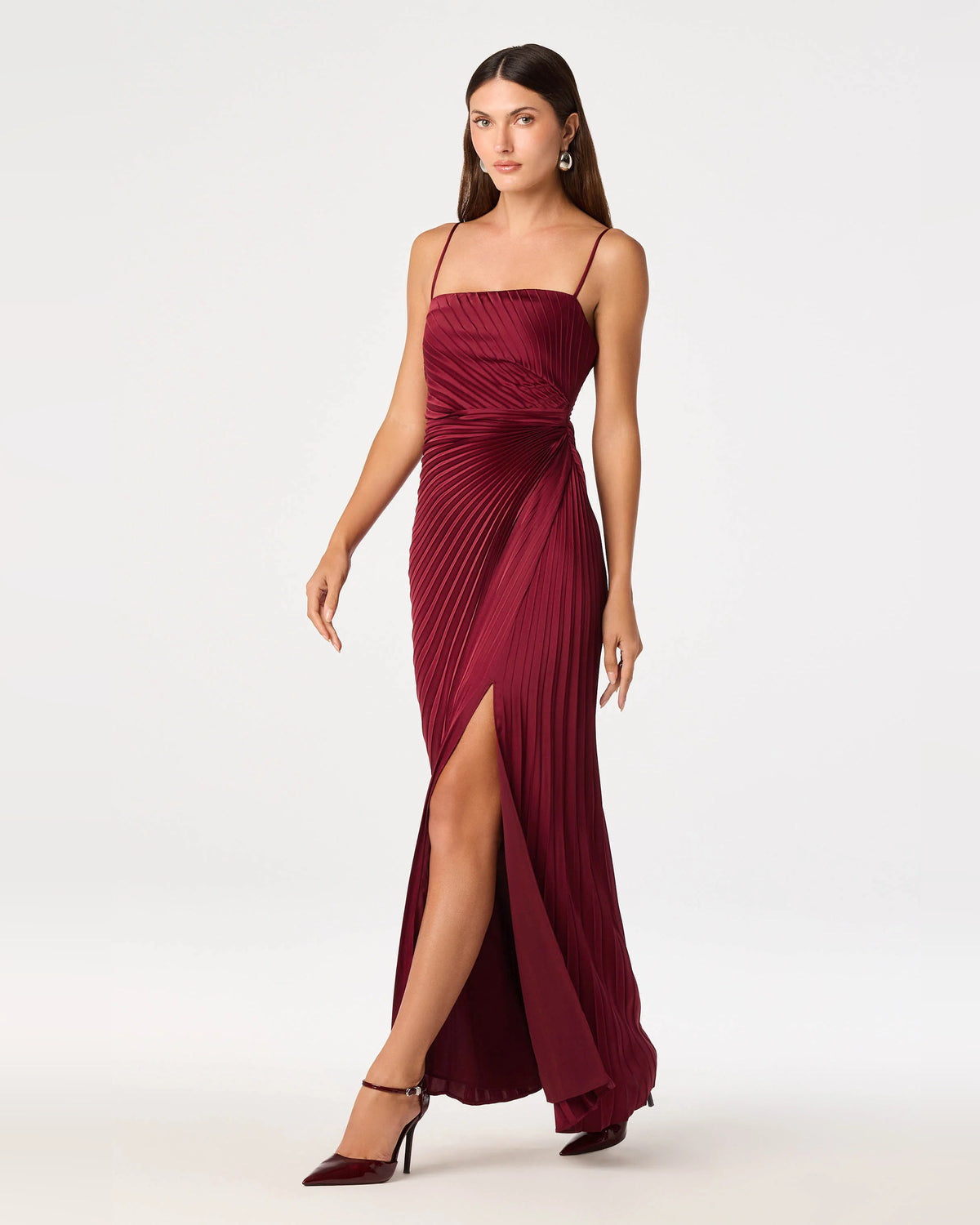 spaghetti strap sheath maxi formal dress - image 5