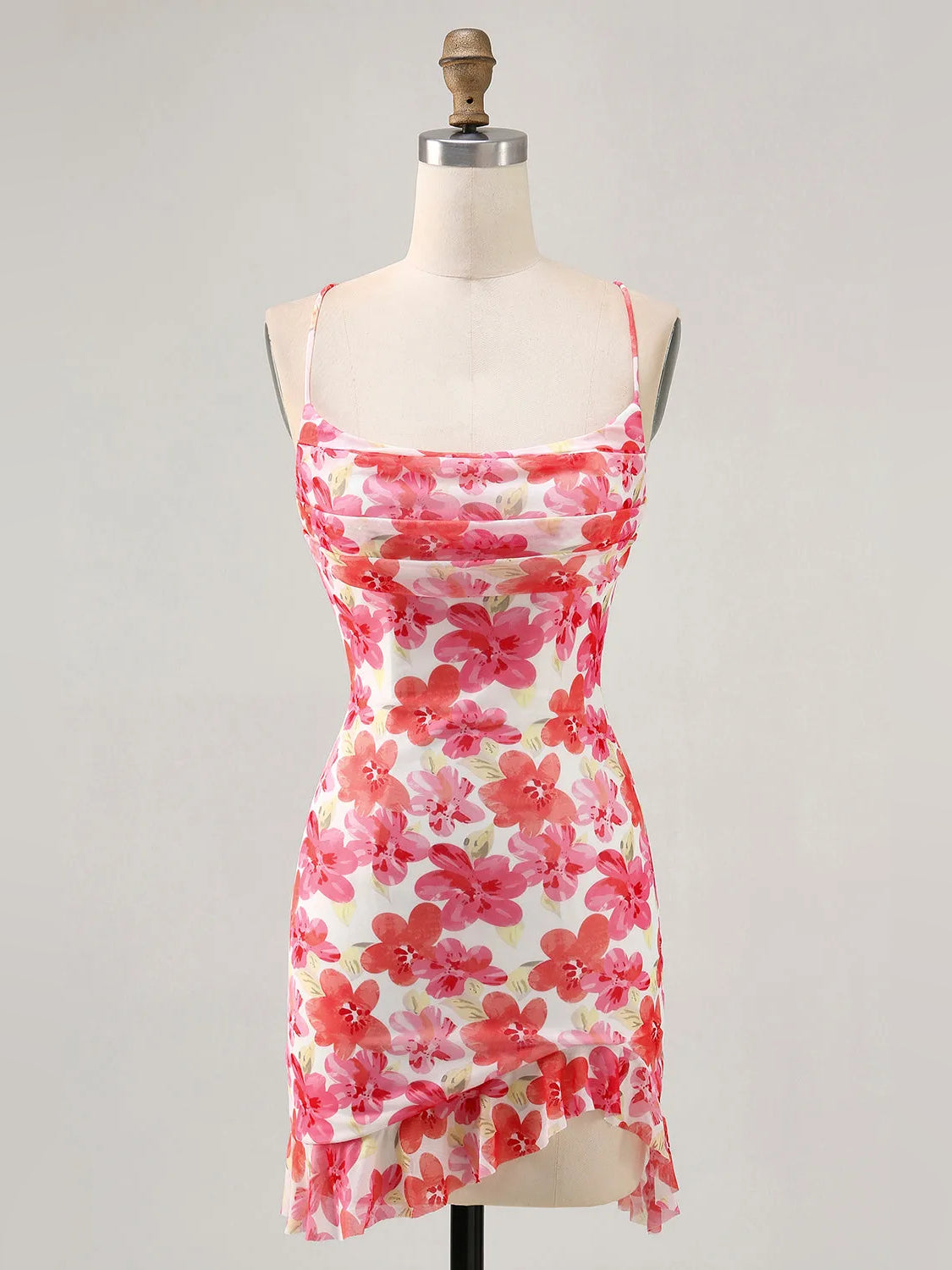 As Picture mini homecoming dress, alternate view showing the skirt and hem