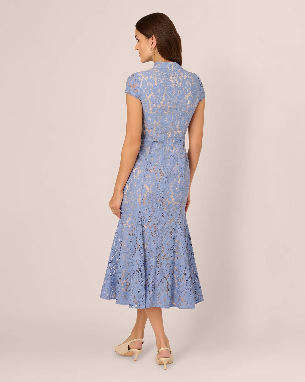 cap-sleeve a-line midi mother of the bride dress - image 5