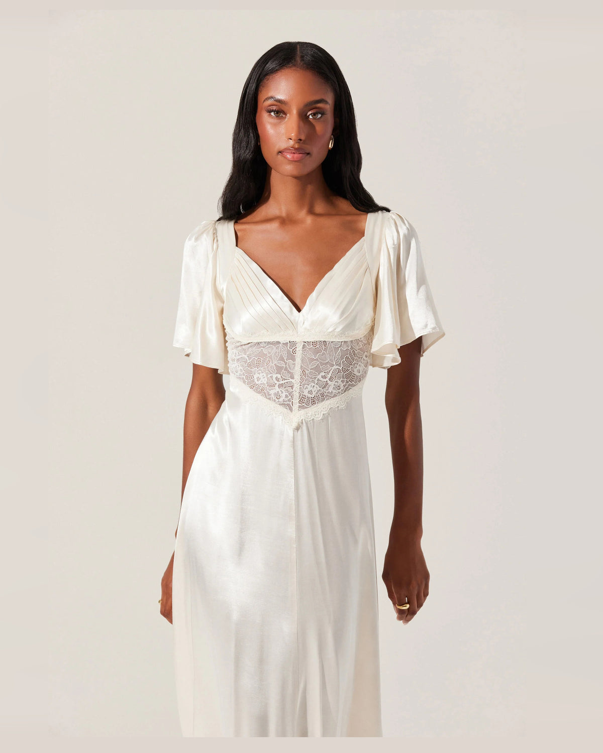 v-neck a-line midi formal dress - image 5