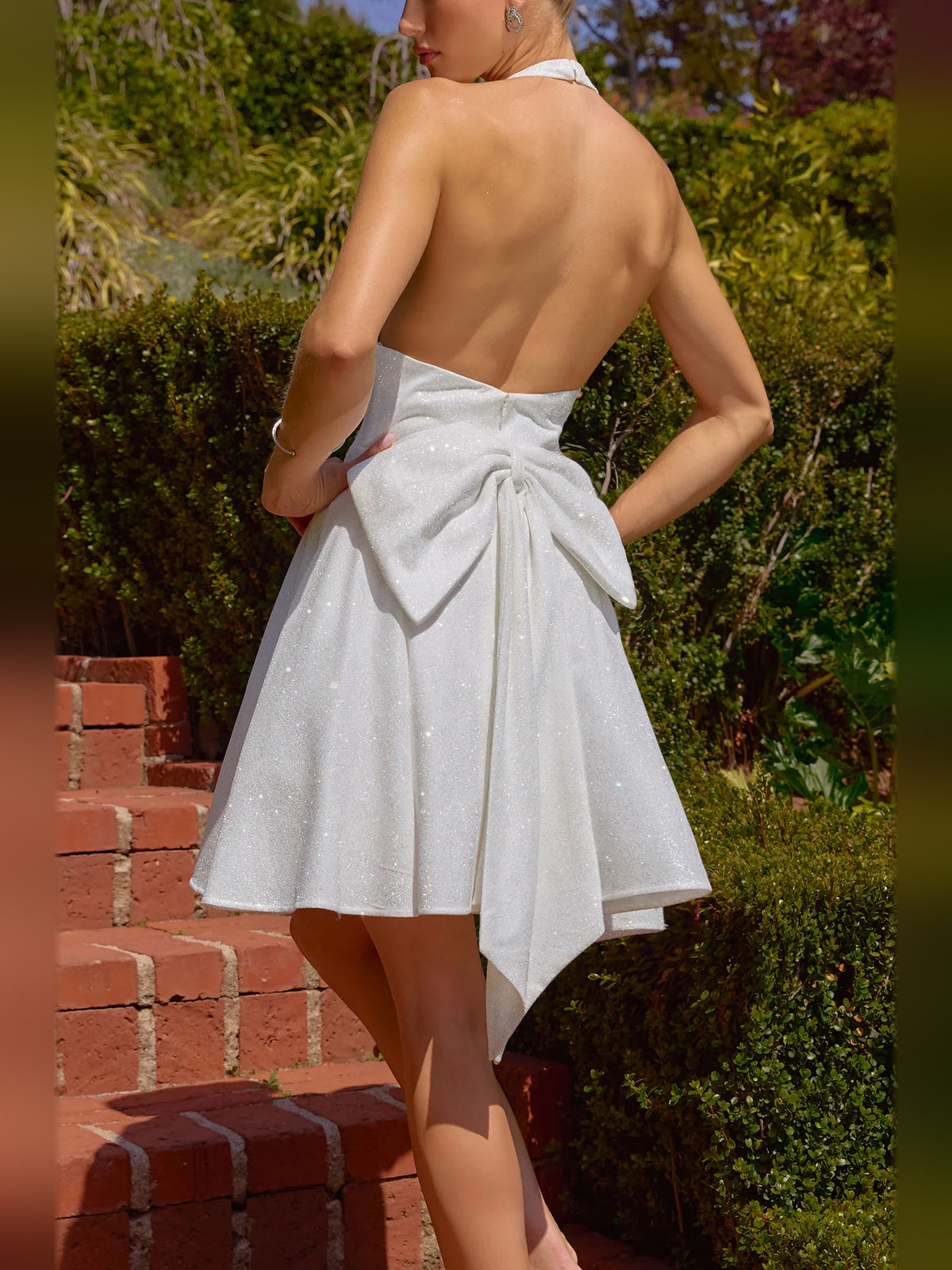 As Picture mini homecoming dress, alternate view showing the skirt and hem