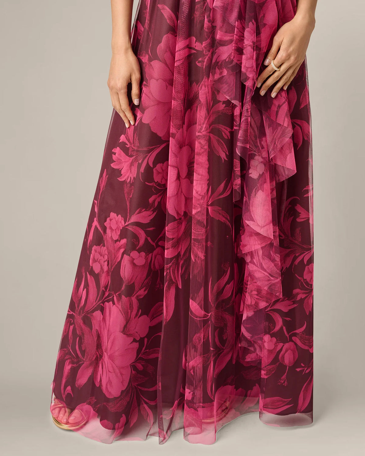 one-shoulder a-line maxi mother of the bride dress - image 5