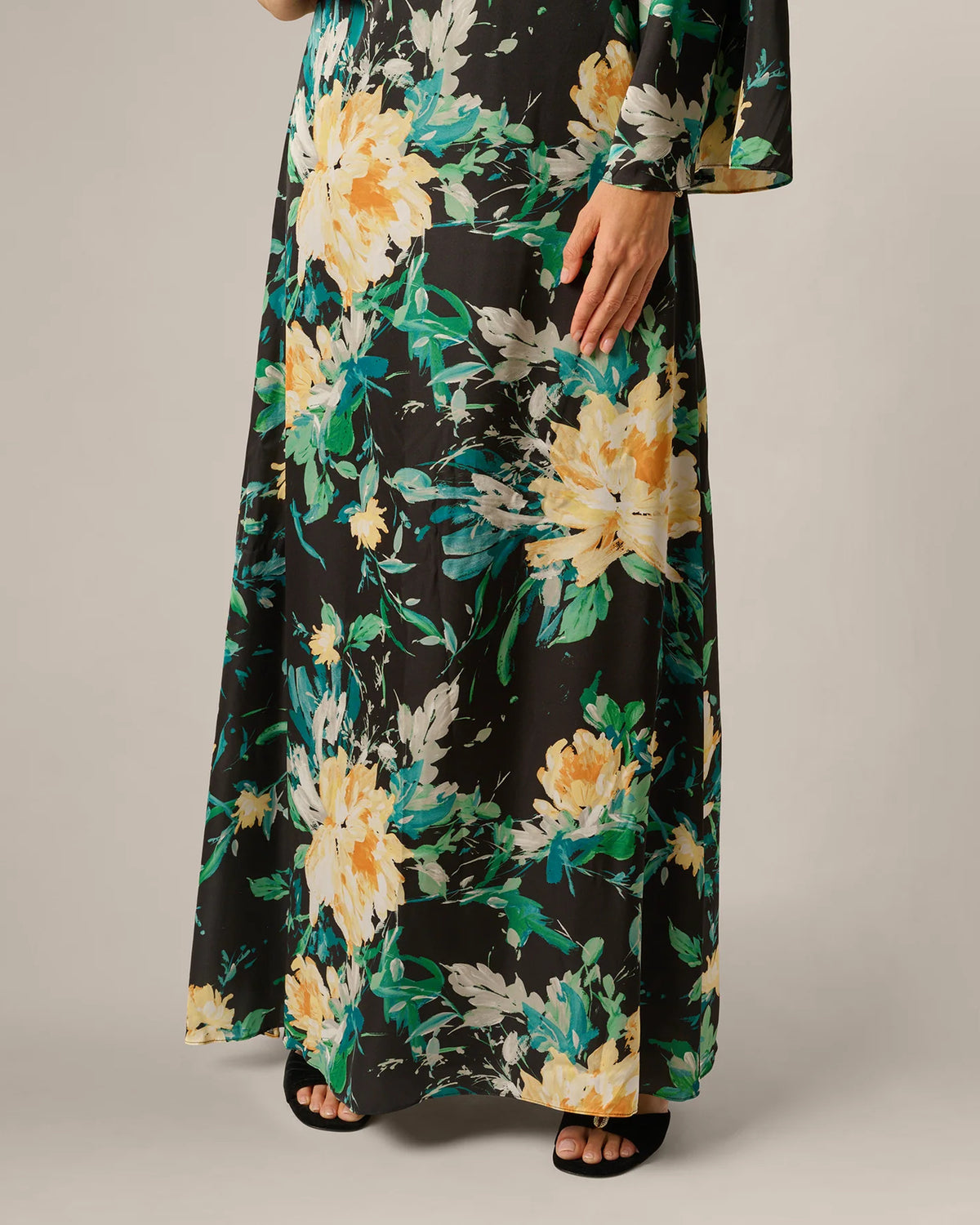 one-shoulder a-line maxi mother of the bride dress - image 5