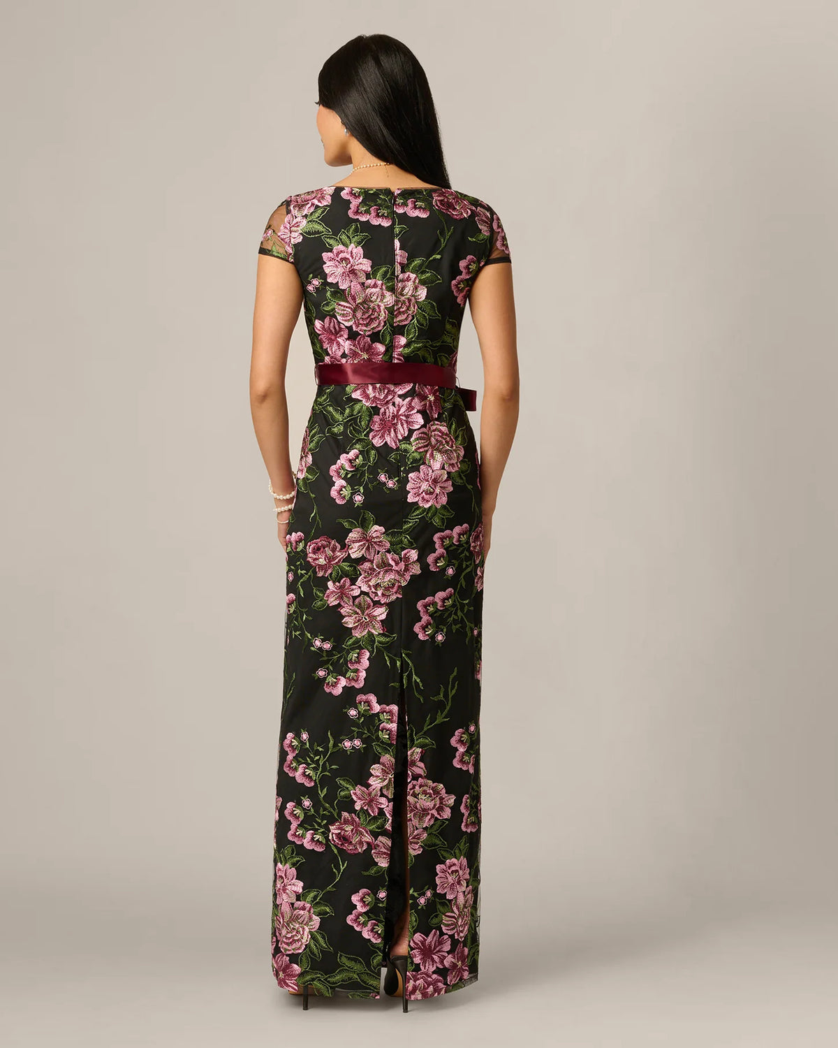 square neck a-line maxi mother of the bride dress - image 5