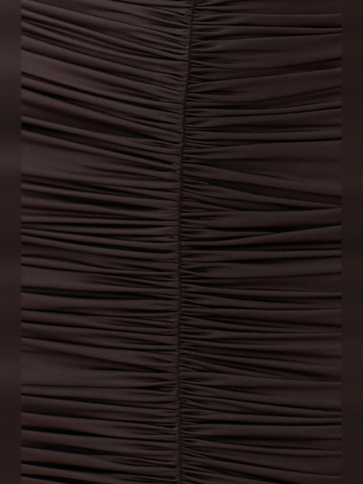 Chocolate mini homecoming dress, alternate view showing the skirt and hem