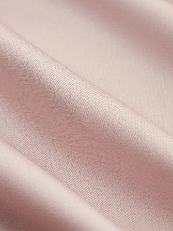 Champagne midi prom dress, alternate view showing the skirt and hem