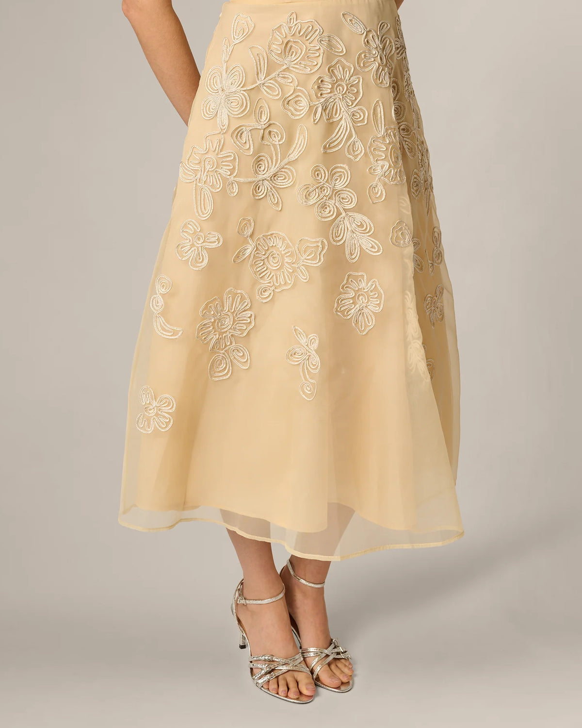 strapless a-line midi mother of the bride dress - image 5