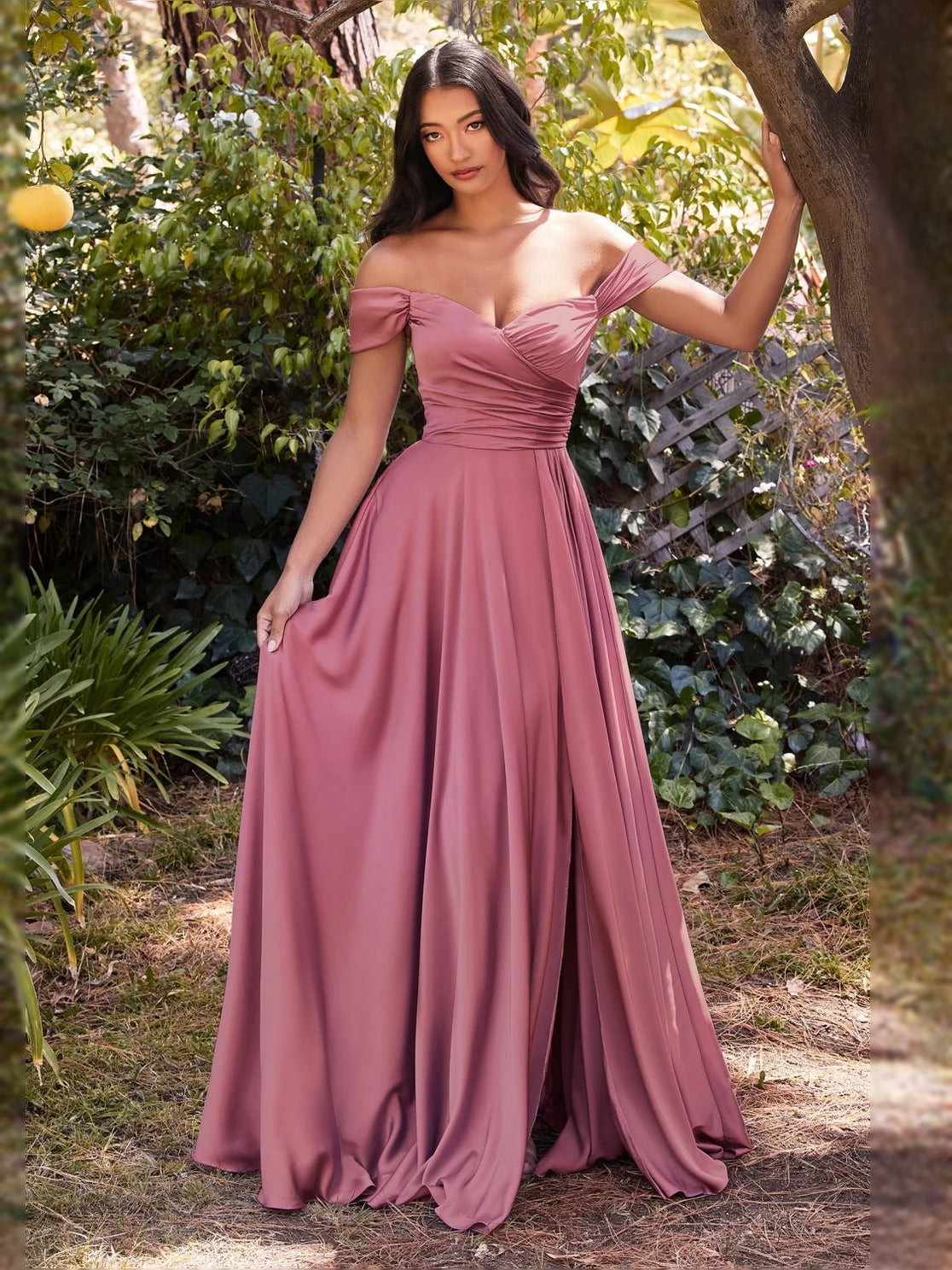 Lips floor-length prom dress, alternate view showing the skirt and hem