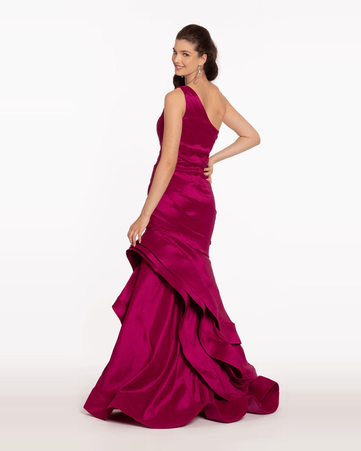 one shoulder mermaid maxi prom dress - image 5