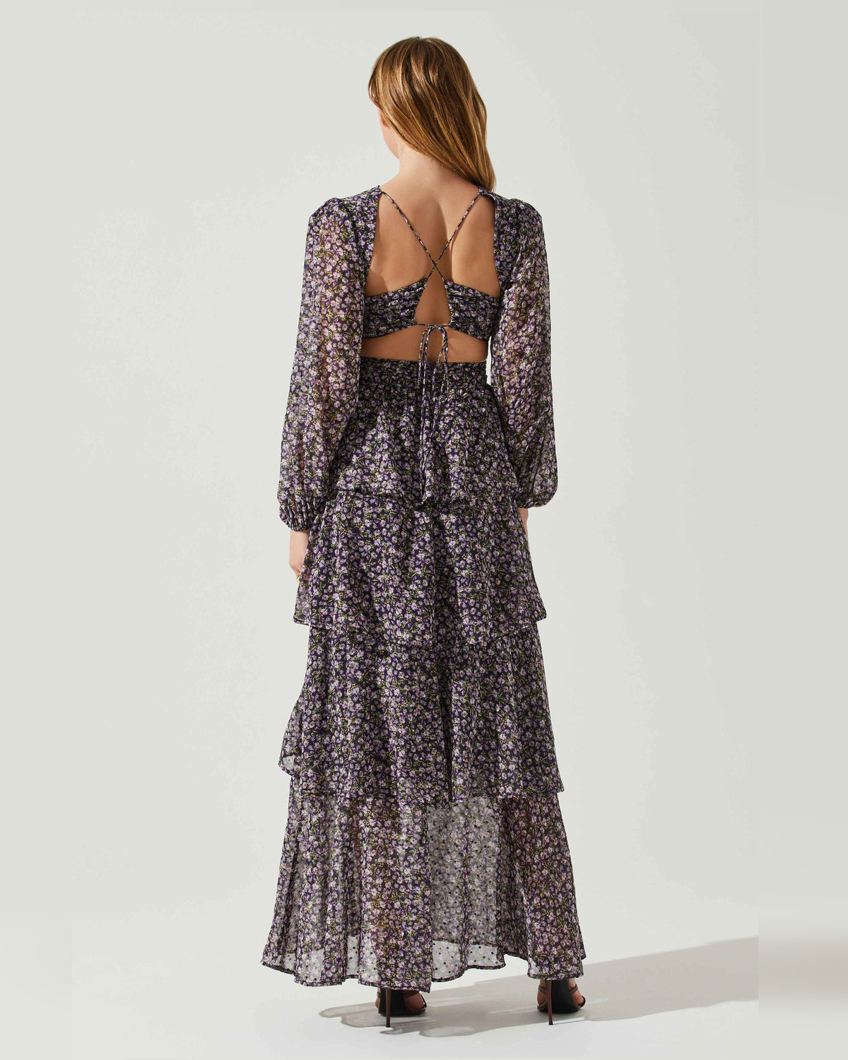 spaghetti strap a-line maxi formal dress - image 5