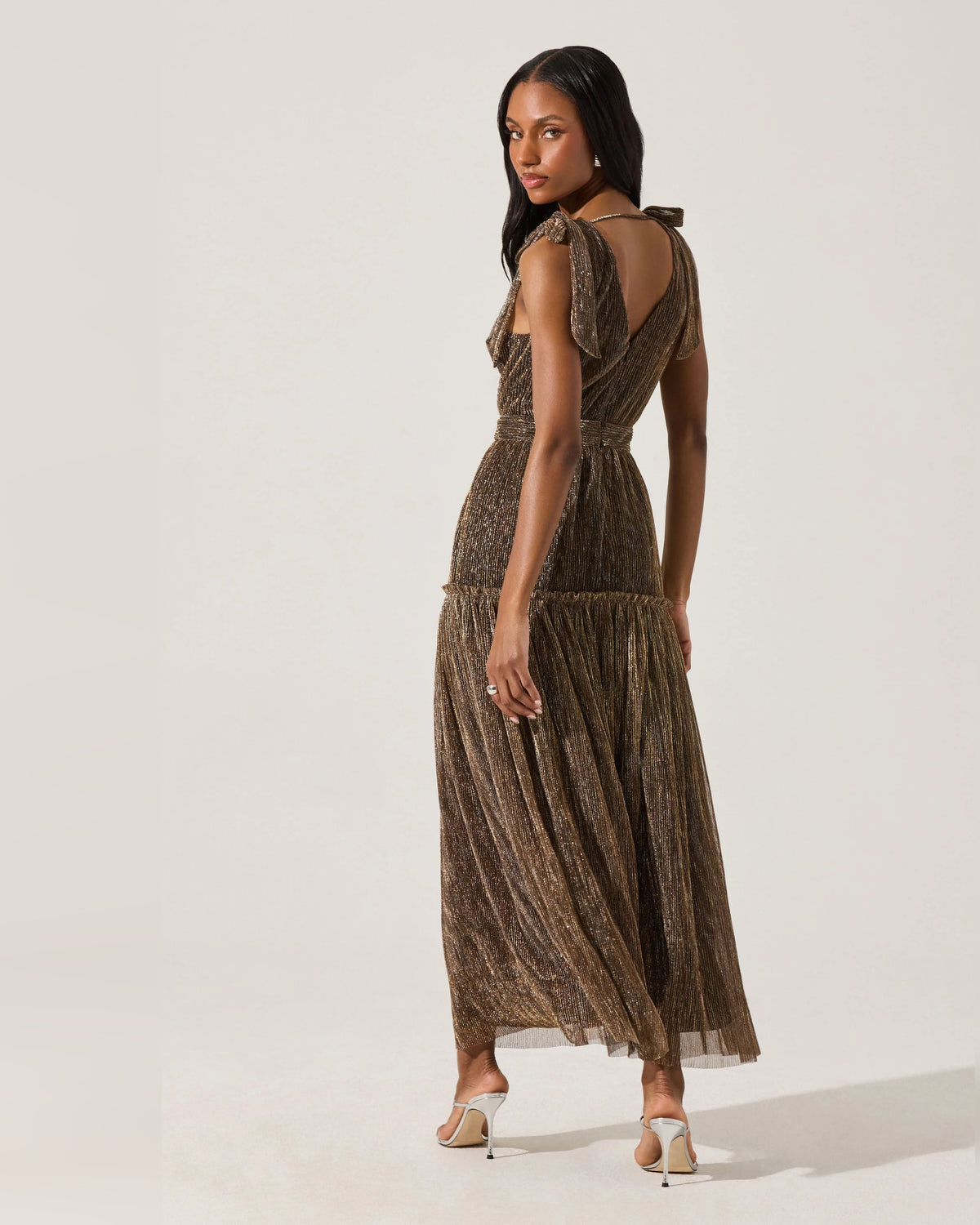 v-neck a-line maxi formal dress - image 5