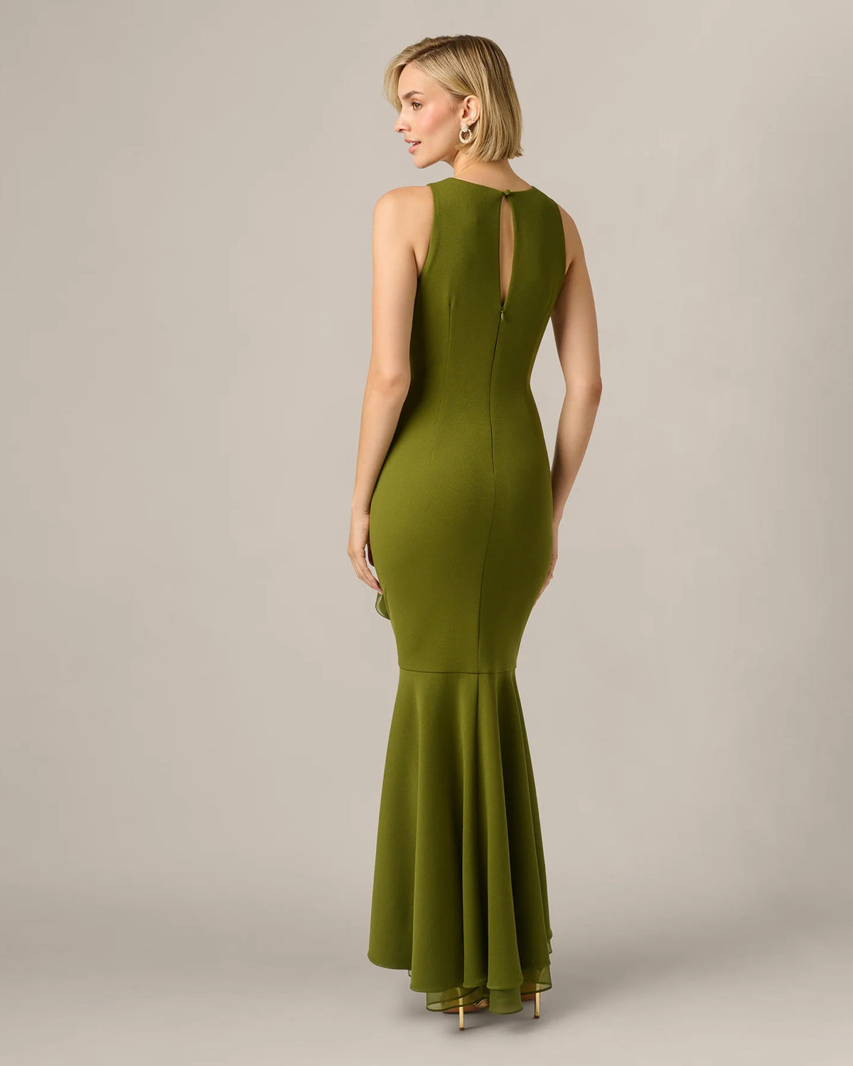 halter neck a-line maxi mother of the bride dress - image 5