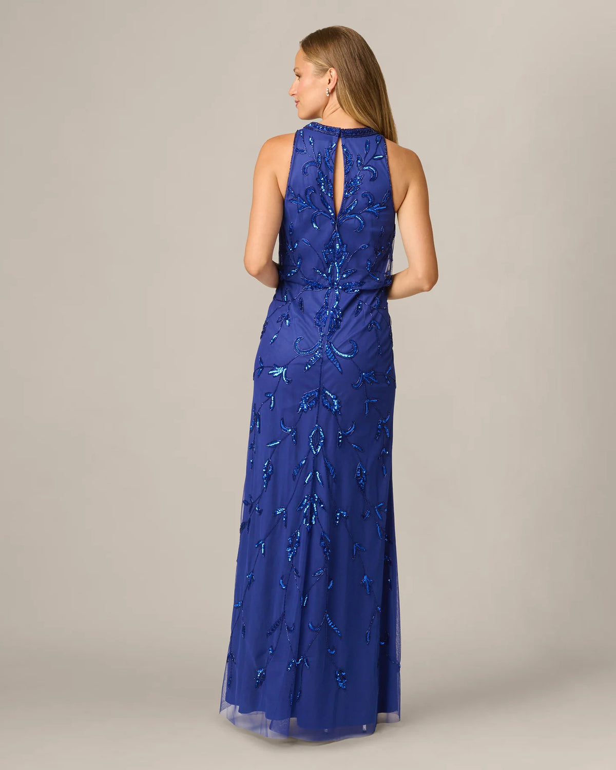spaghetti strap a-line maxi mother of the bride dress - image 5